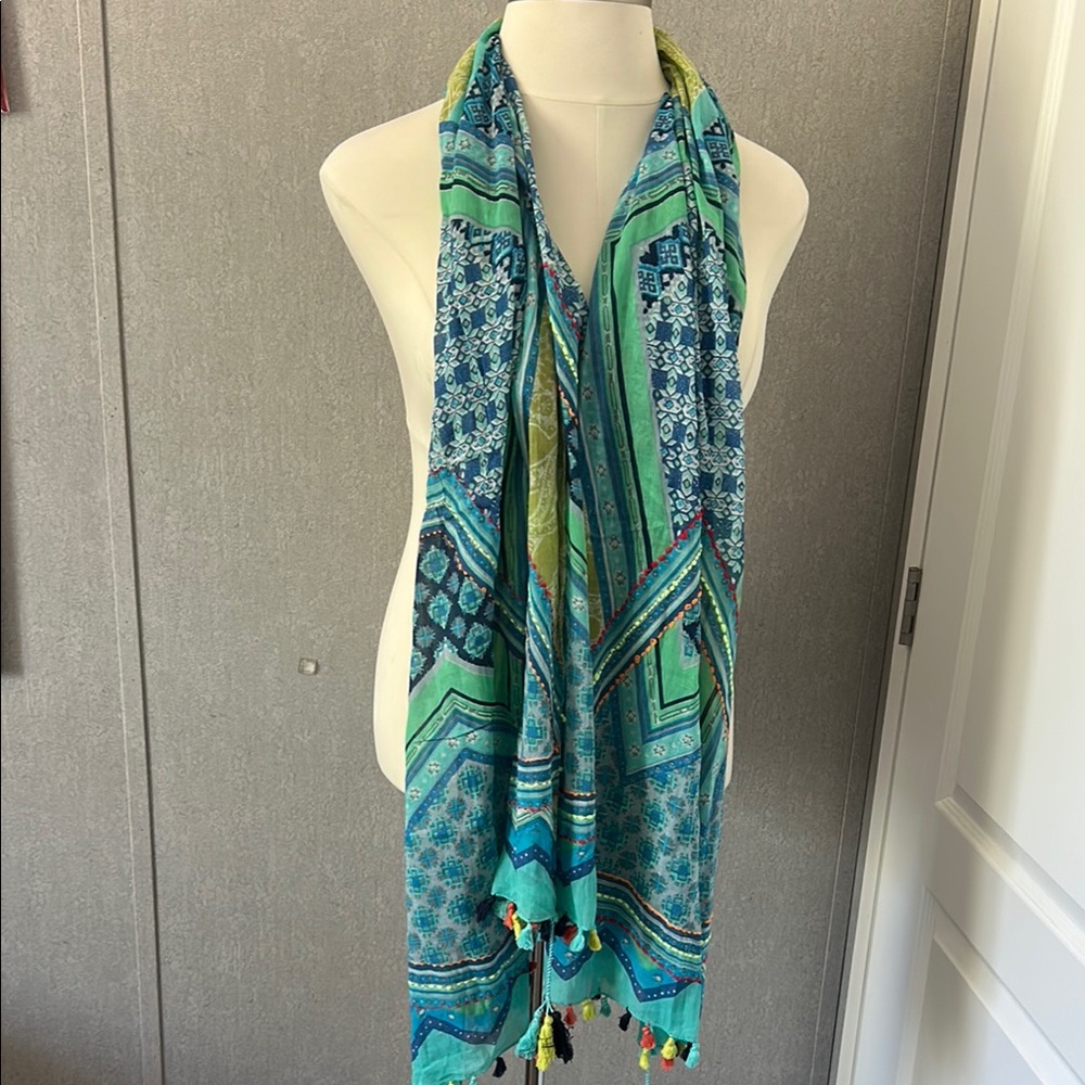 Lovestitch Vibrant Patterned scarf, shawl, stole, wrap